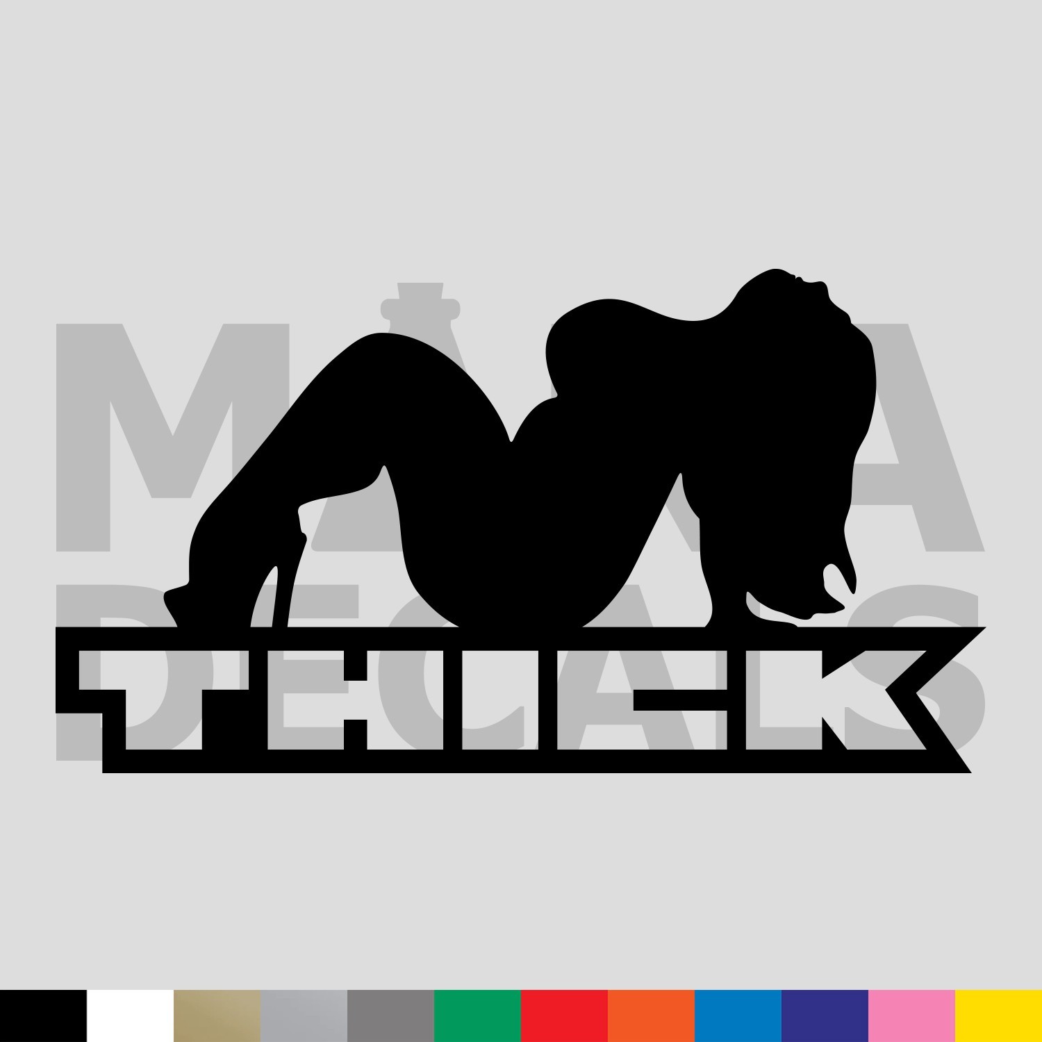 THICK Vinyl Die Cut Decal Sticker – Sexy Fat Chick Stripper Lady Woman Funny