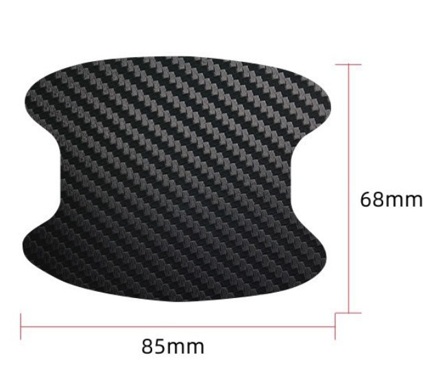 4X Carbon Fiber Door Handle Car Stickers Decal Protector Film Anti Scratch
