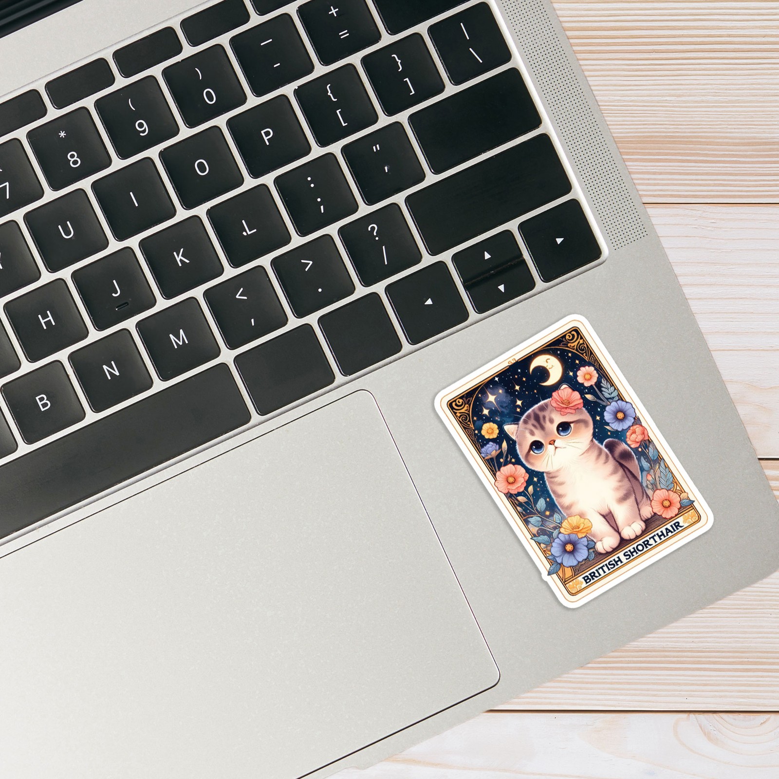 British Shorthair Tarot Card – Vinyl Decal Sticker – Car Window Laptop – #1408