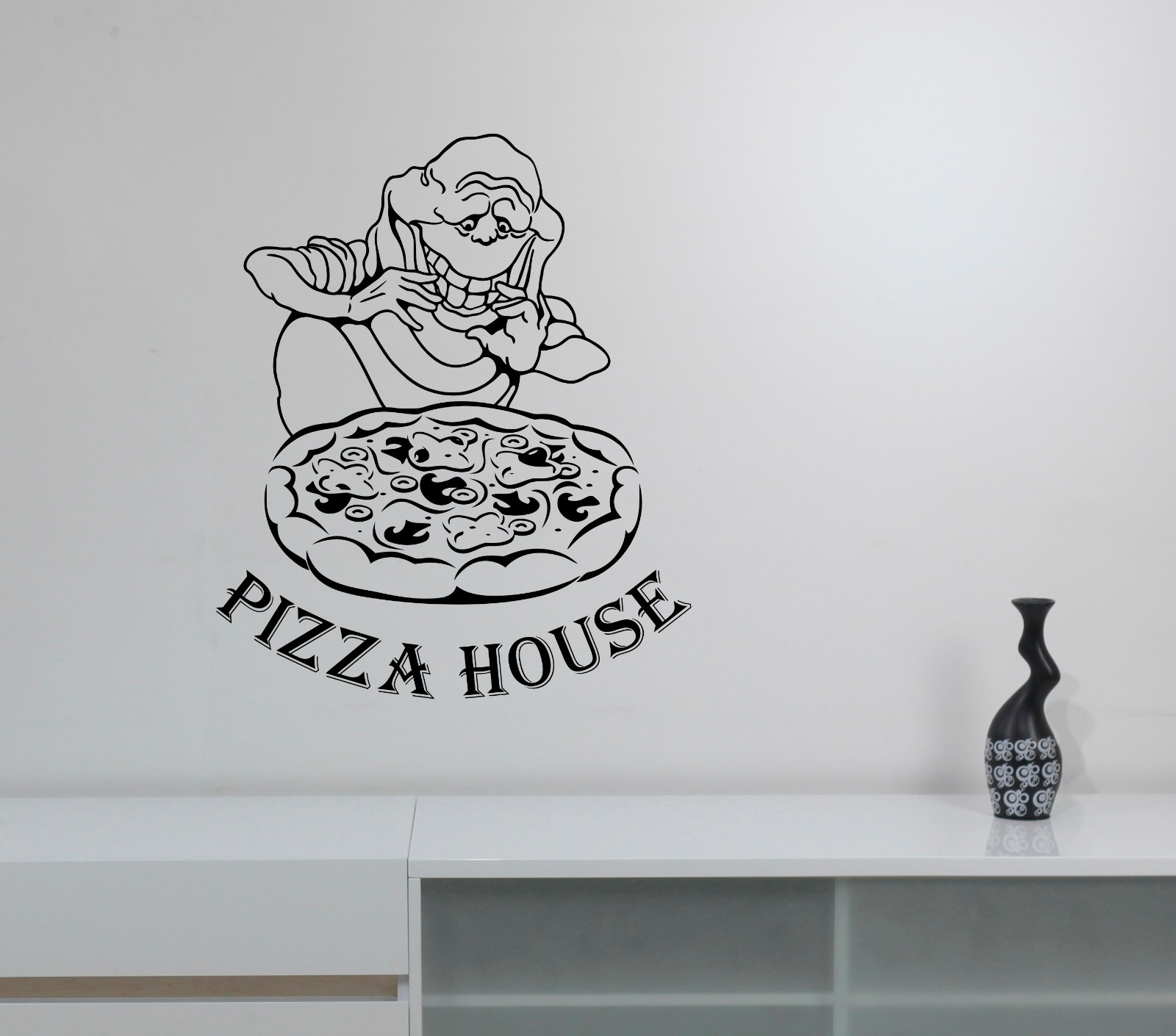 Pizza Logo Wall Decal Slimer Vinyl Sticker Ghostbusters Art Window Sign Decor p3