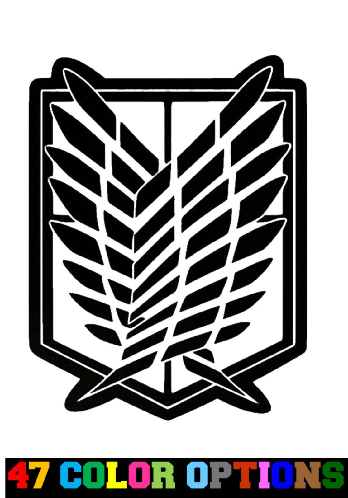 Anime Attack On Titan Snk Recon Corps Logo Decal Sticker Vinyl Car Bumper Window
