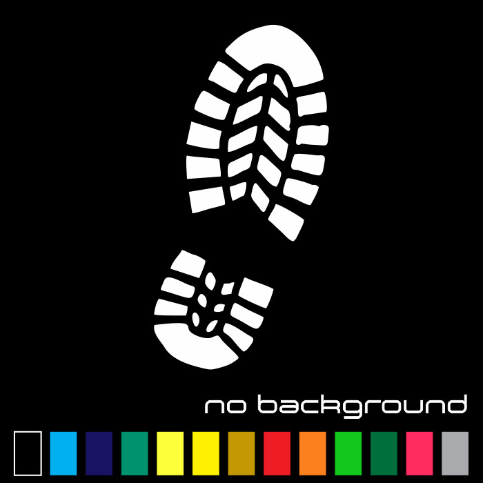 Boot Print Sticker Vinyl Decal – Foot Shoe Kick Footprint Funny Car Bumper