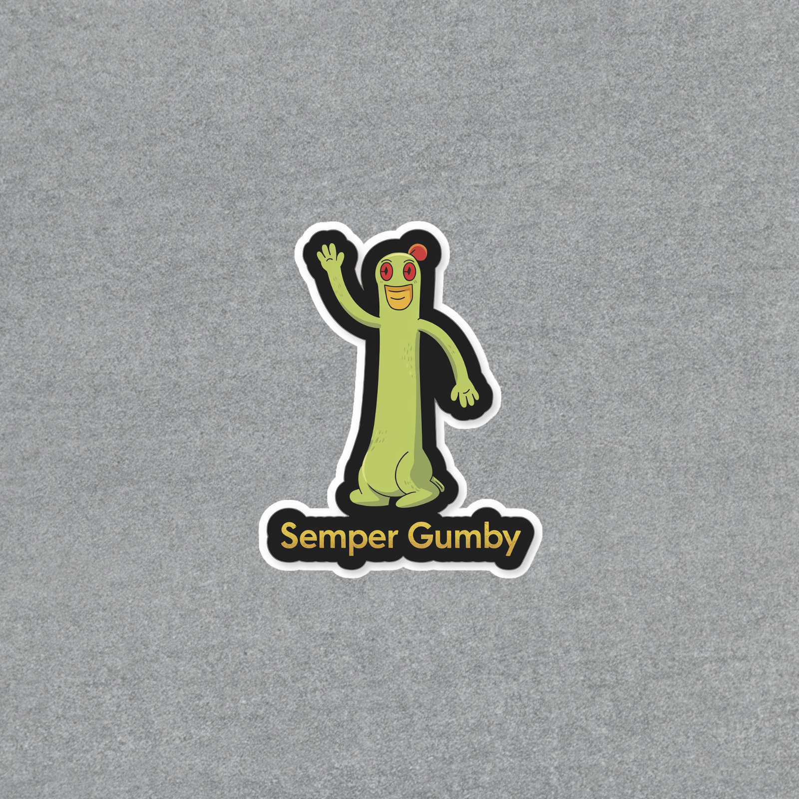 Semper Gumby Flexible Green Alien Funny Military Vinyl Sticker Decal #3643
