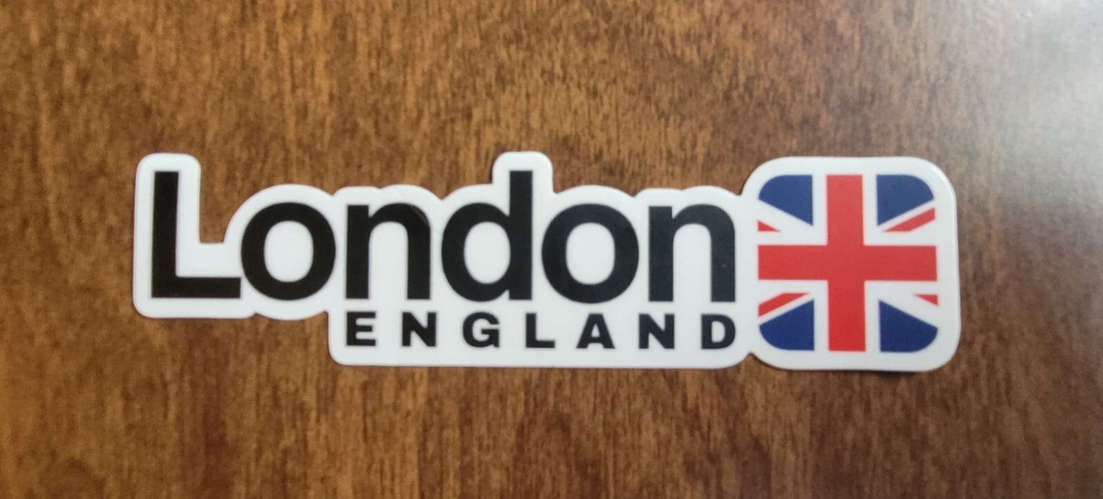 London – England – Sticker with British Flag design
