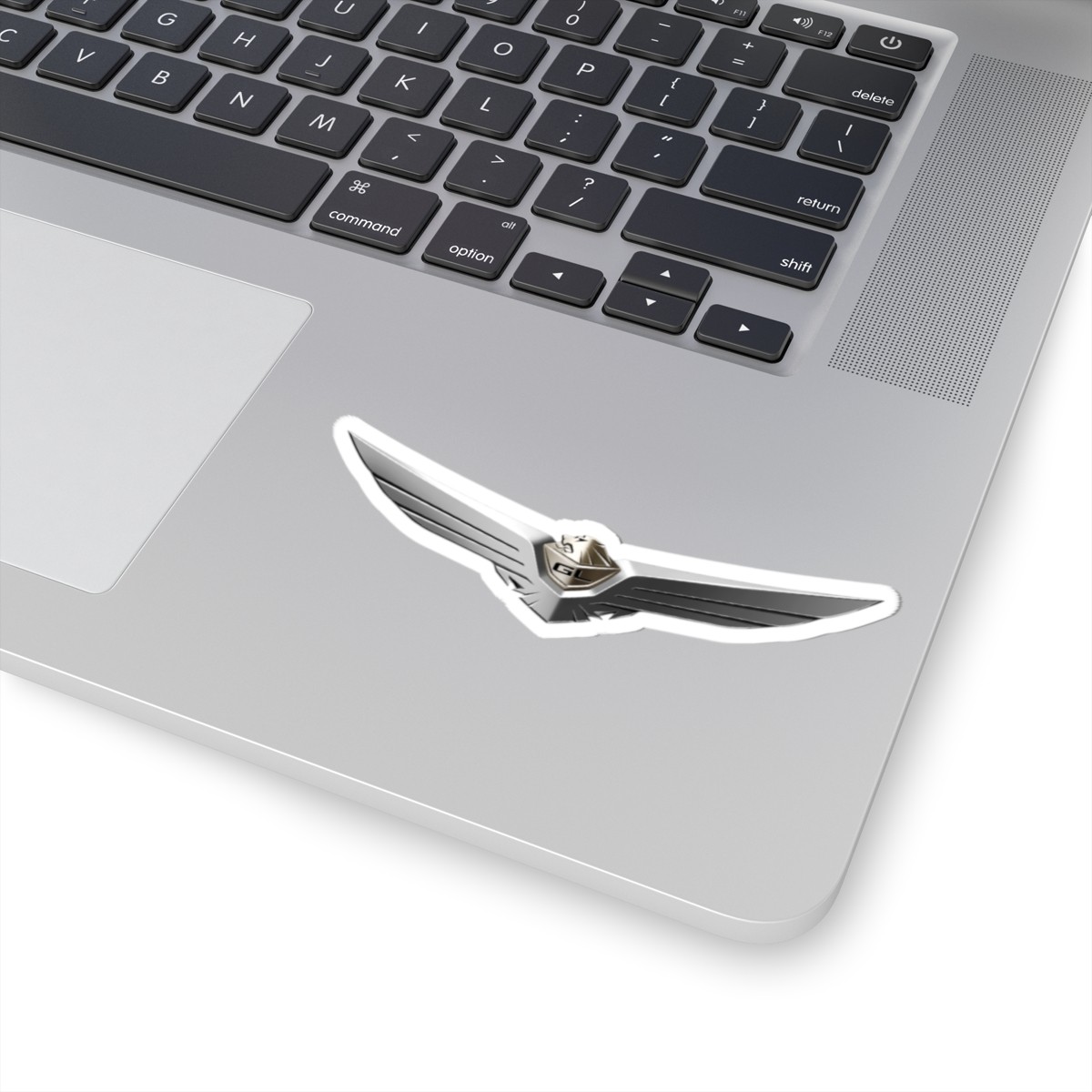 Honda Goldwing Emblem Kiss-Cut Sticker | Silver Automotive Logo Sticker