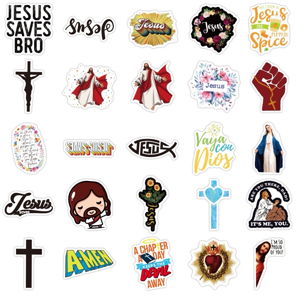 10 Random Jesus Christianity Stickers Faith Decals Laptop Hydro Free Shipping!