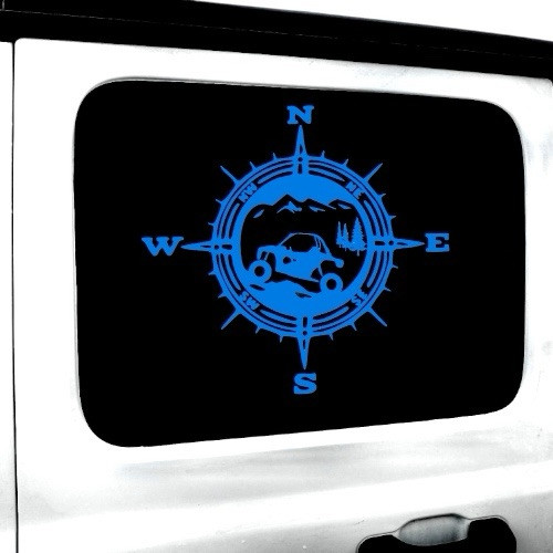Compass UTV SidexSide ATV lg Car Truck SUV Bumper Wall Laptop Home Decor