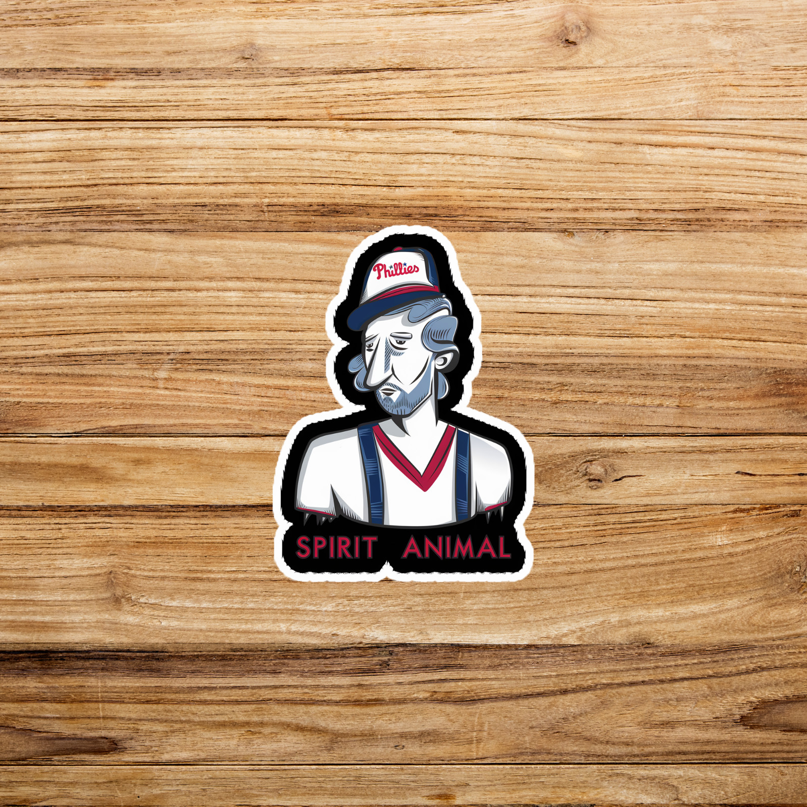 Philly Baseball Spirit Animal Cartoon Character Sticker #2515