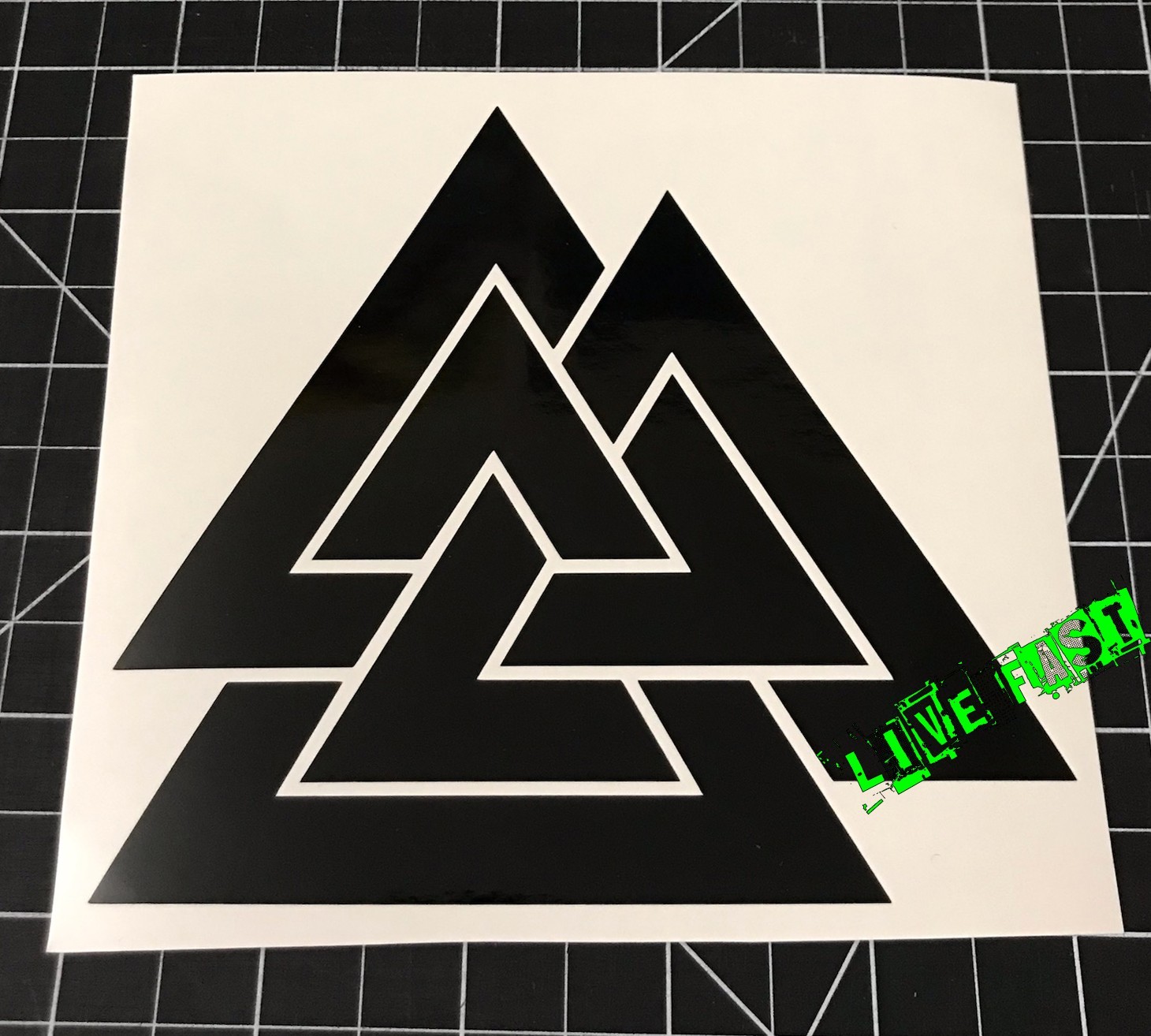 VALKNUT RUNE SYMBOL DECAL VINYL STICKER asatru odin thor norse viking runes