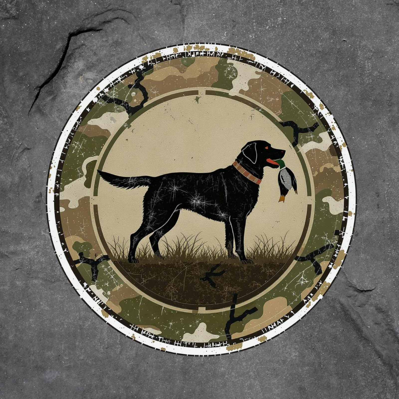 Hunting sticker vinyl decal black lab duck dog retriever waterfowl hunt
