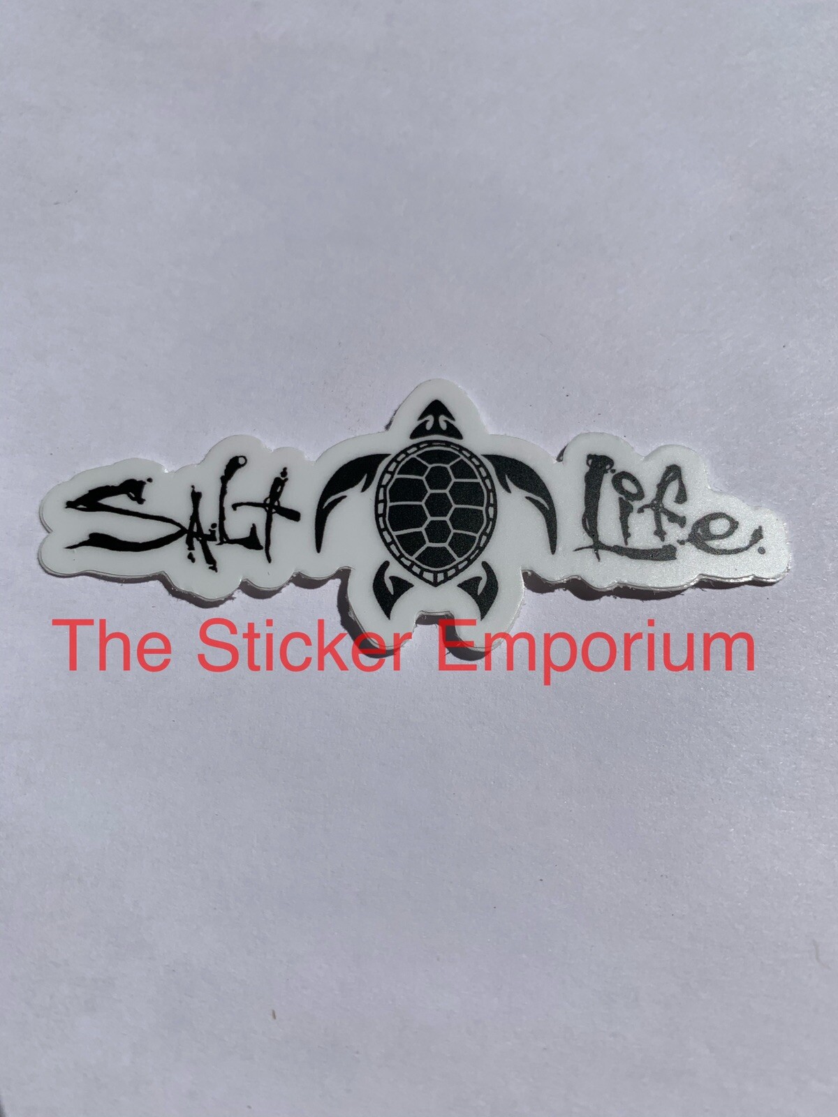 Sea Turtle Salty Sticker Ocean Beach Nautical Sailing Car Boat Phone 4” Decal