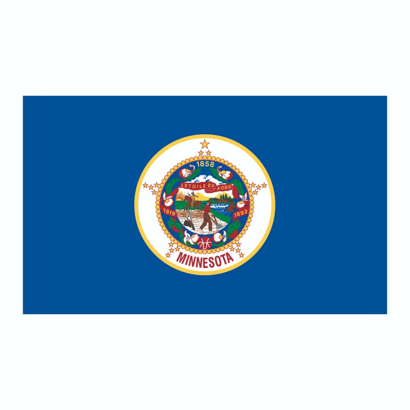 Minnesota State Flag Sticker, Decal, Bumper Sticker Vacation Sticker 3″ x 5″