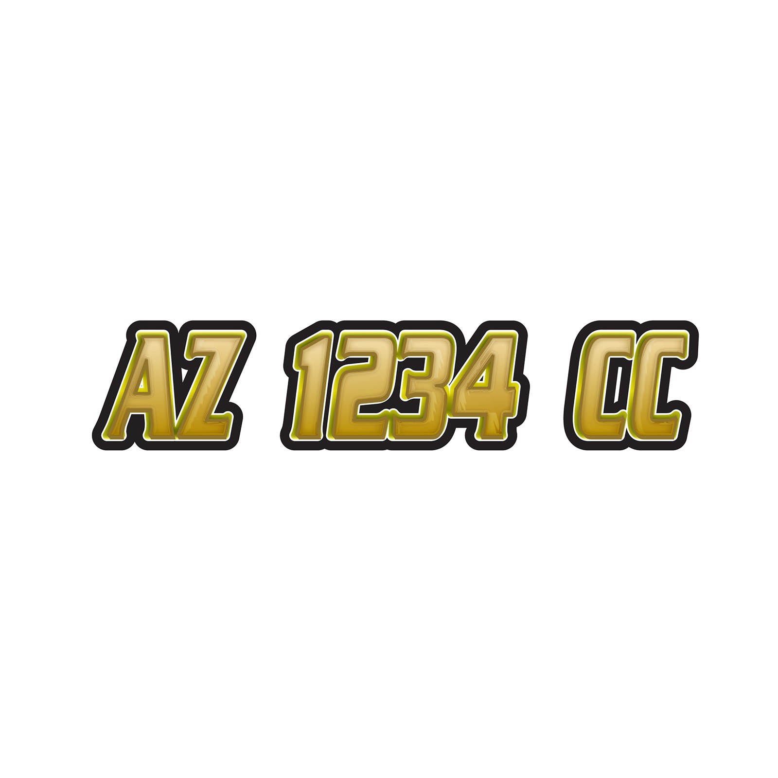 3 inch 2x Watercraft Number Custom Boat Registration Stickers3 inch 3D