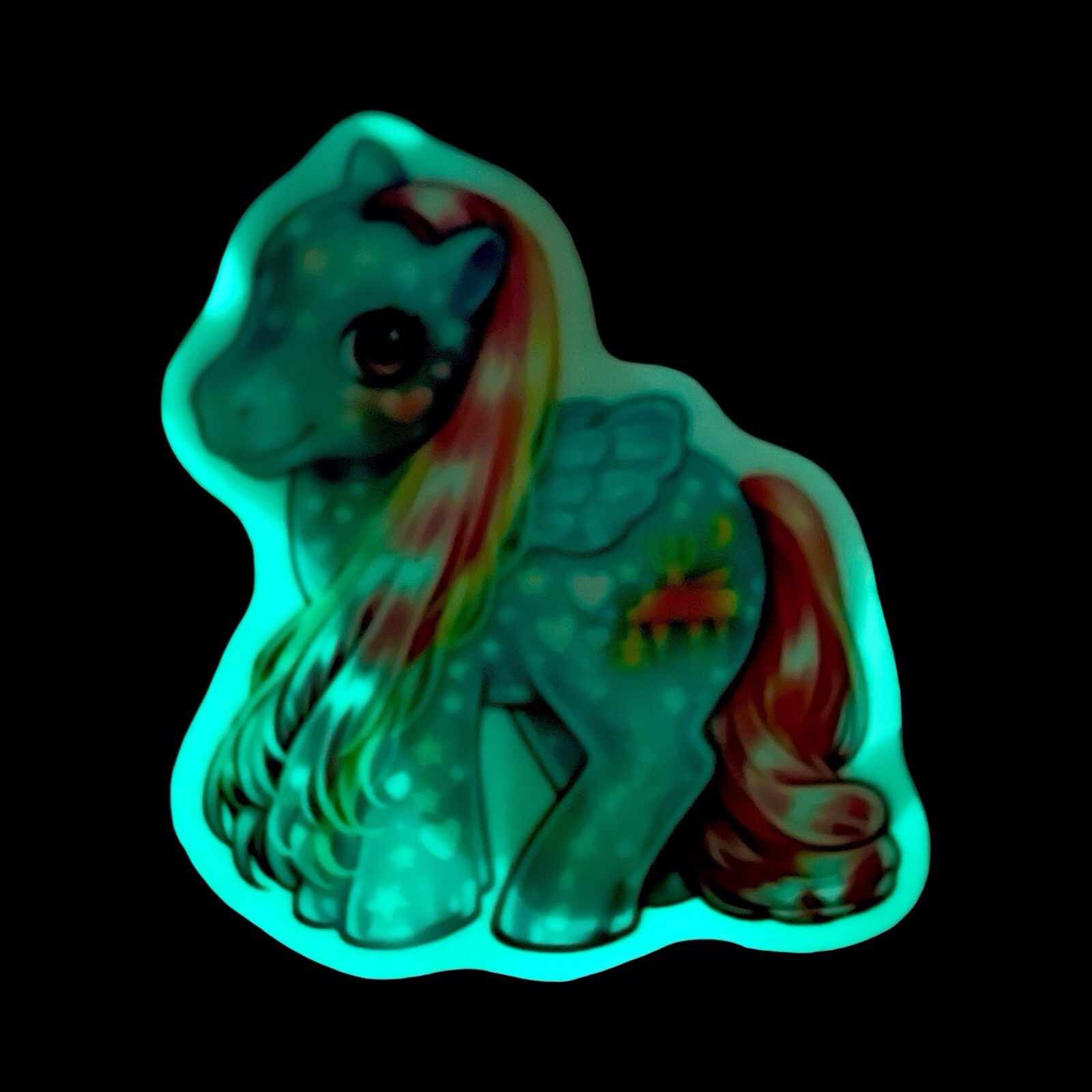 My Little Pony Glow In The Dark Sticker Glow n’ Show Starglow Retro Decal