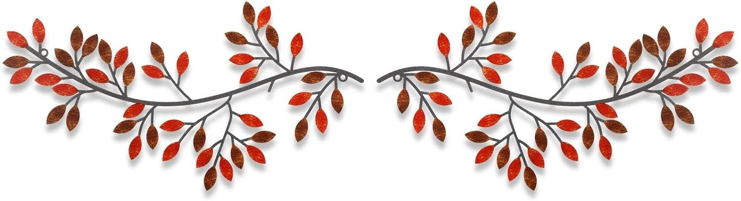 Rustic 2-Piece Leaf Wall Decor Set – Perfect for Indoor and Outdoor Spaces