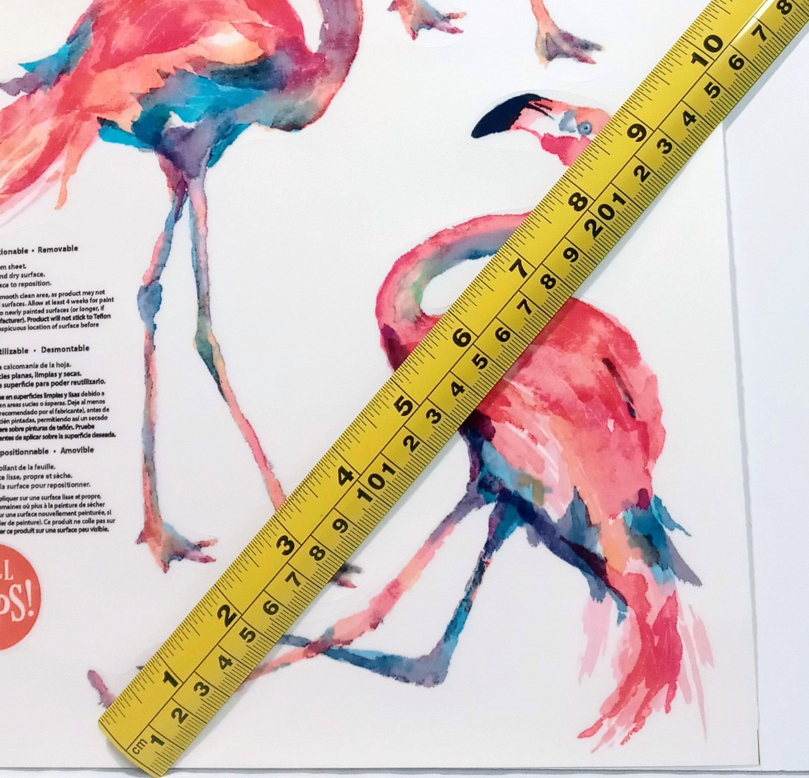 Flamingo Wall Pops! Decals – 8 Sheets (4 Each) 32 Stickers Removable Large ~9×6