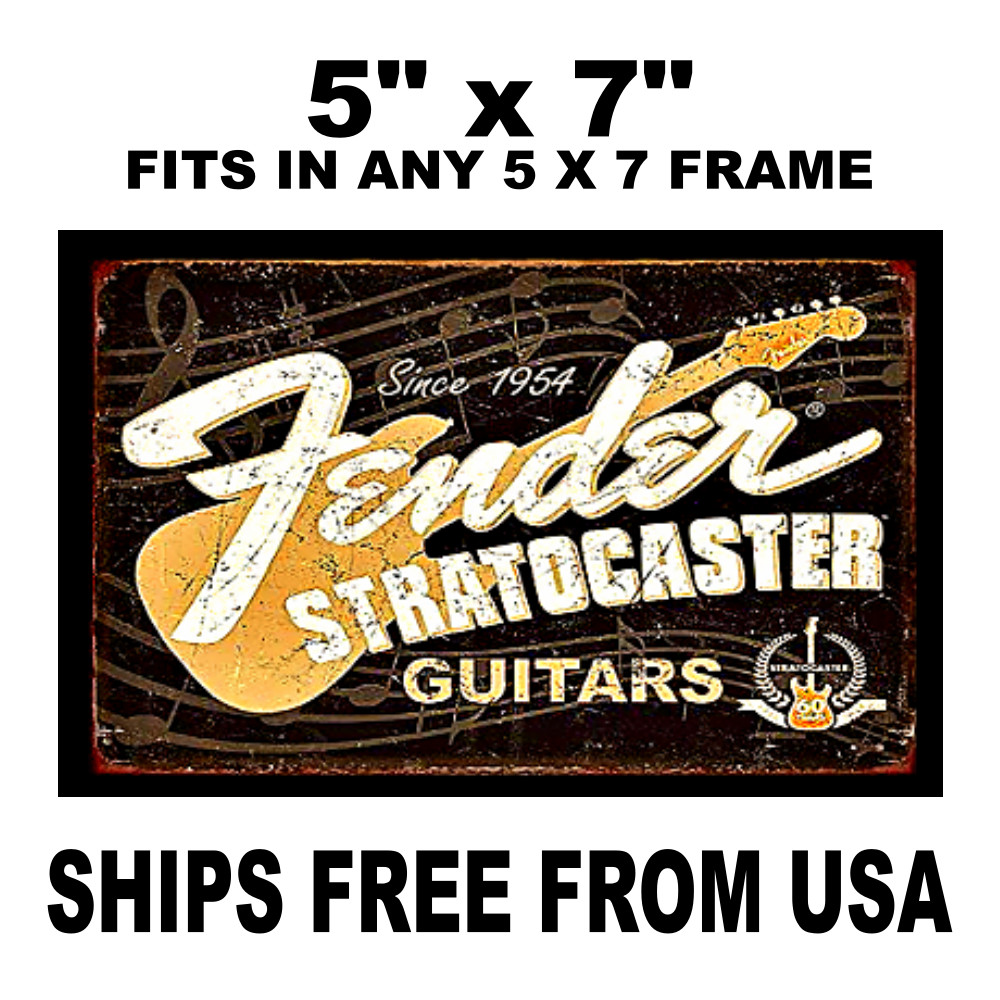Fender Guitar Sticker Decal. Stratocaster Guitars. Vintage Replica 3 Sizes