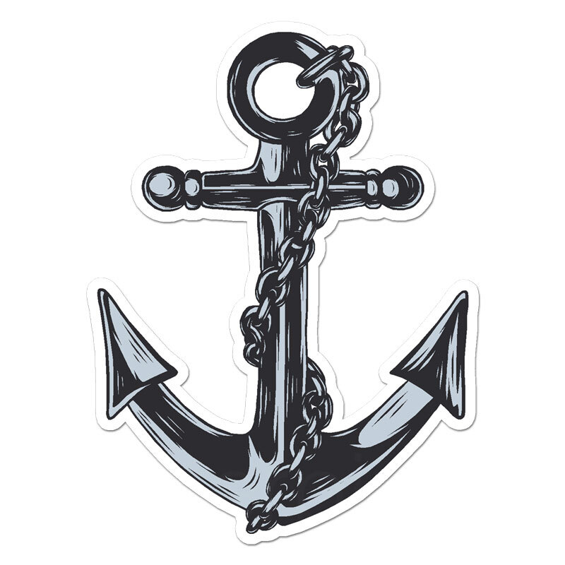 Boat Anchor Chain, Vinyl Decal Sticker, Indoor Outdoor, 3 Sizes, #11490
