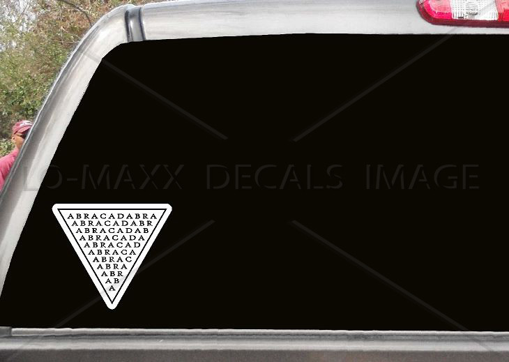 Abracadabra Magic Word Abraxas High Quality Various Sizes Printed Vinyl Sticker