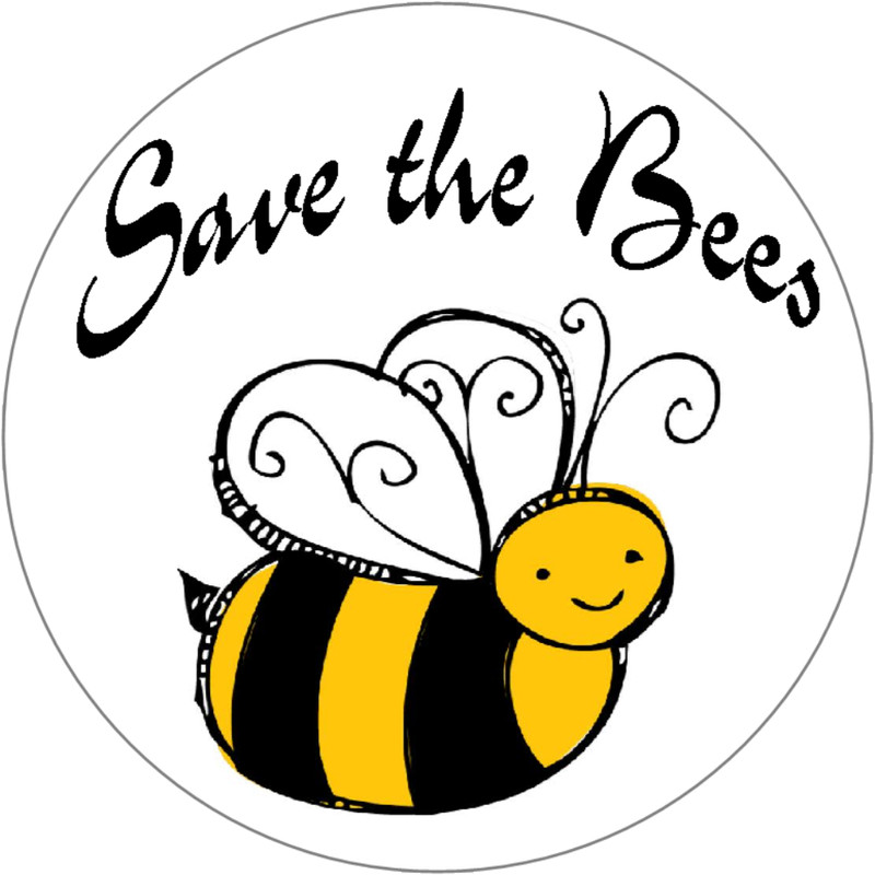 Save The Bees – 3 Pack Circle Stickers Decals 3″ x 3″