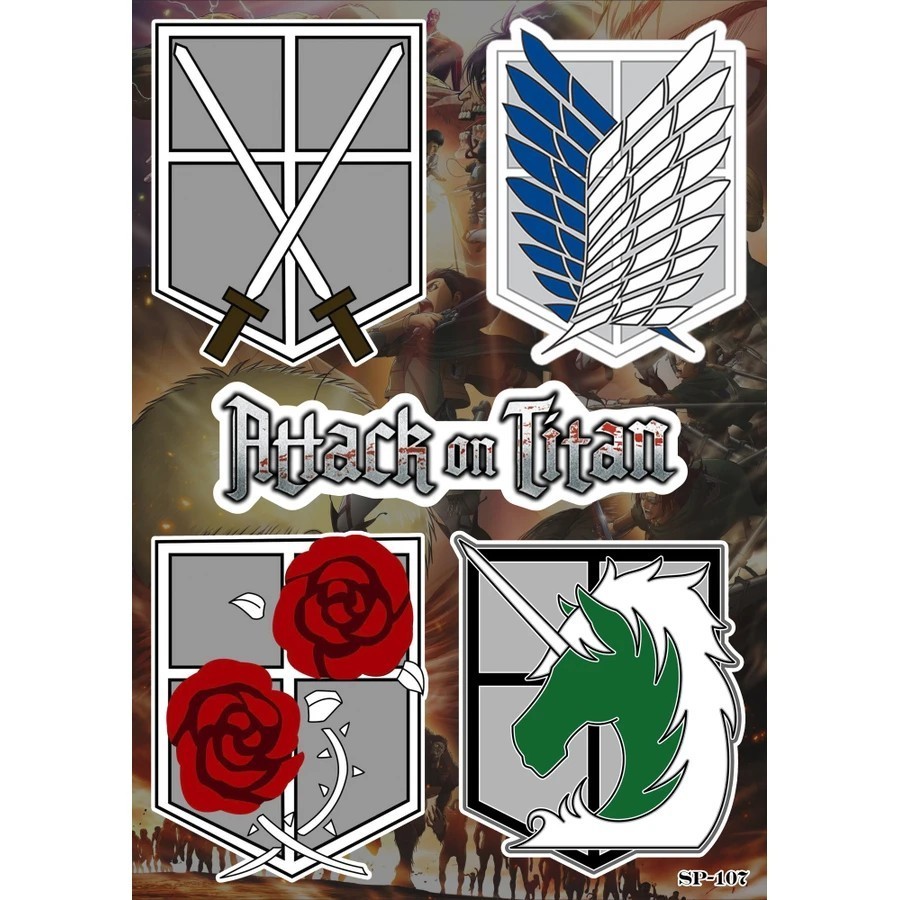 Attack on Titan Factions Sticker Pack | Scout Garrison Regiment Military Police