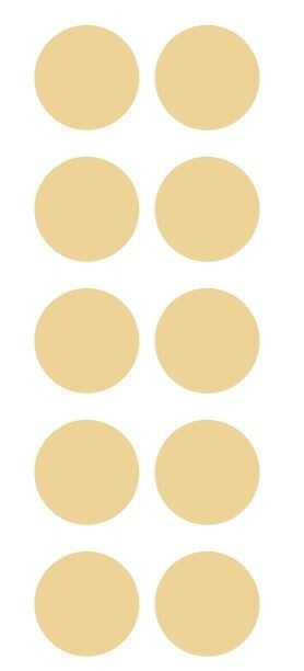 1.5″ Beige Tan Ivory Round Dots Stickers Color Coding Inventory 1.5 Inch Dot