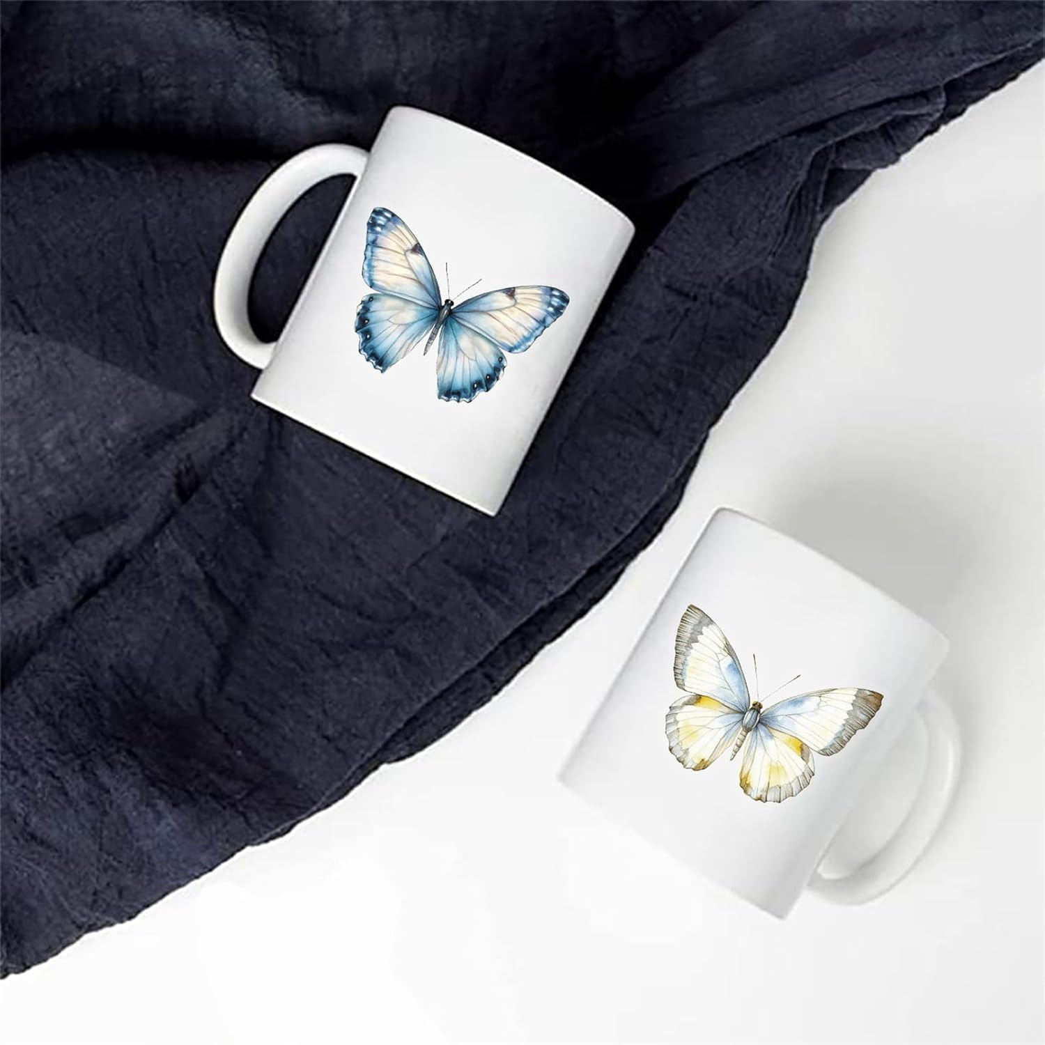 50PCS Butterfly Stickers PET Transparent Stickers Nature Decals Waterproof Decor