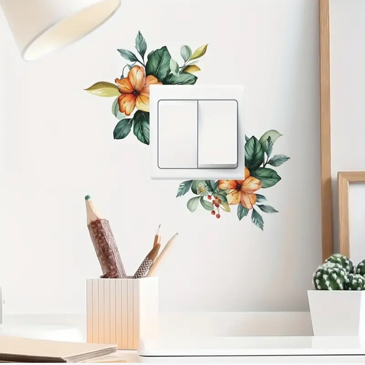 Flower Light Switch Decal/ Perfect For Any Room