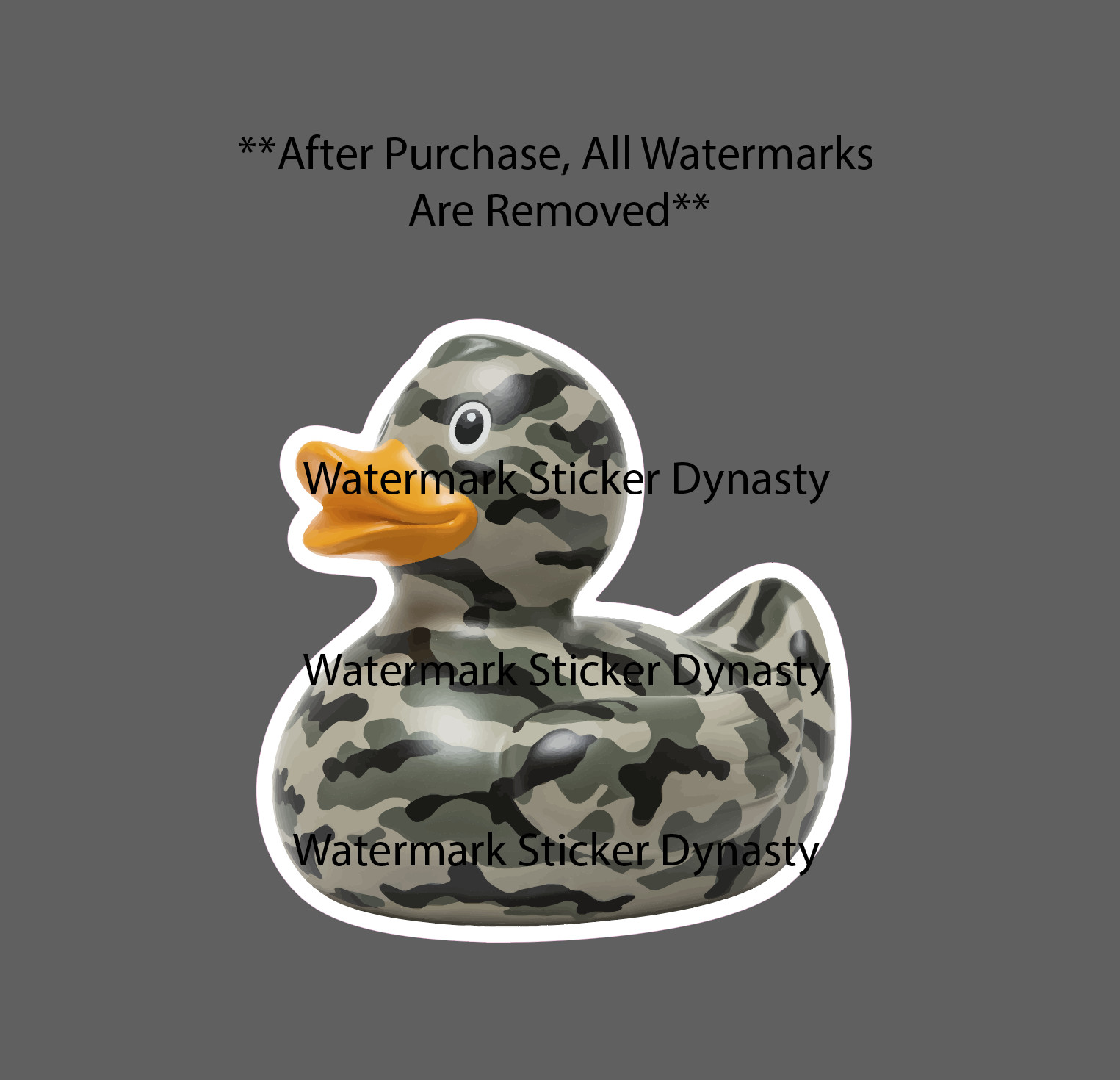 Camo Rubber Duck Sticker Waterproof Decal Jeep Outdoor Hunting Gift NEW