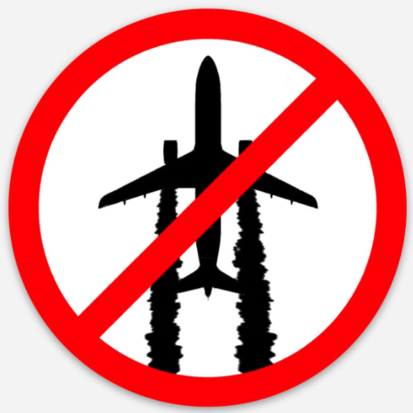 Ban Chemtrails 3″ Circular Sticker/Decal