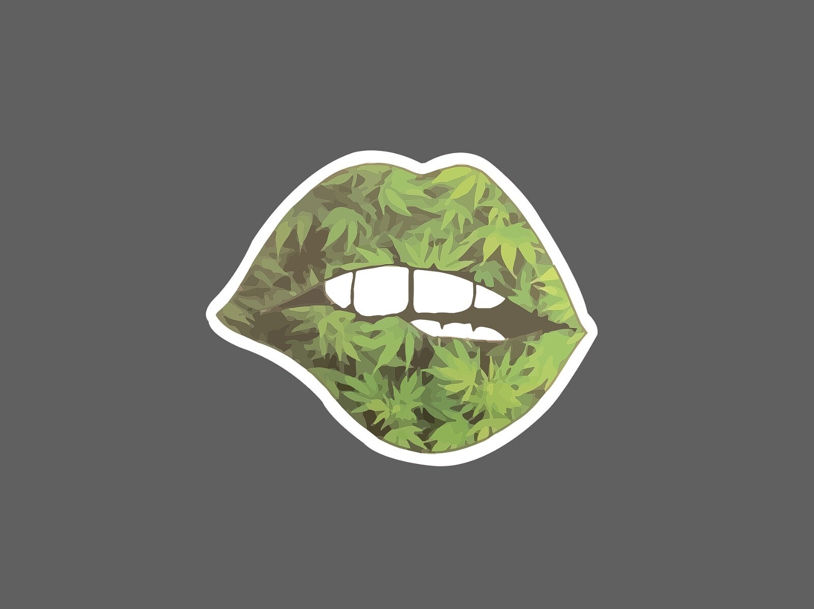 Weed Lip Bite Sticker 420 Waterproof NEW – Buy Any 4 For $1.75 EACH Storewide!