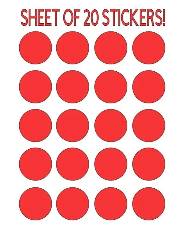 Polka dot stickers! Pick size and color! Permanent outdoor glossy vinyl decals.