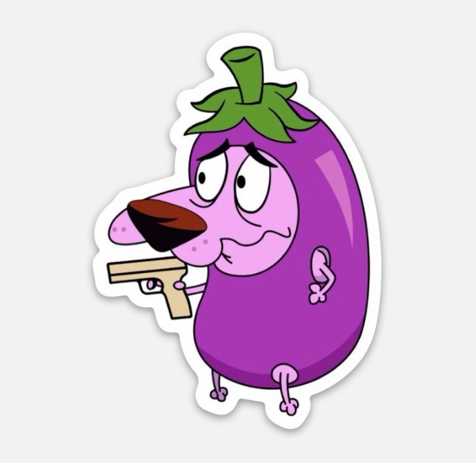 3” Courage The Cowardly Dog Sticker Decal Matte Finish Dishwasher Safe