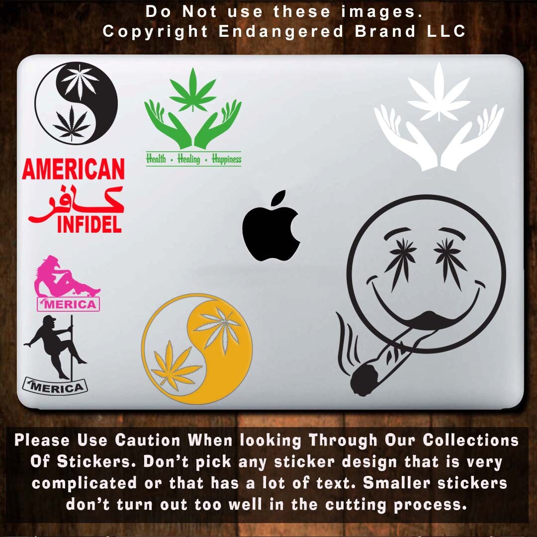 Marijuana Smiley Face with Blunt Weed Pot Medicine Sticker Decal