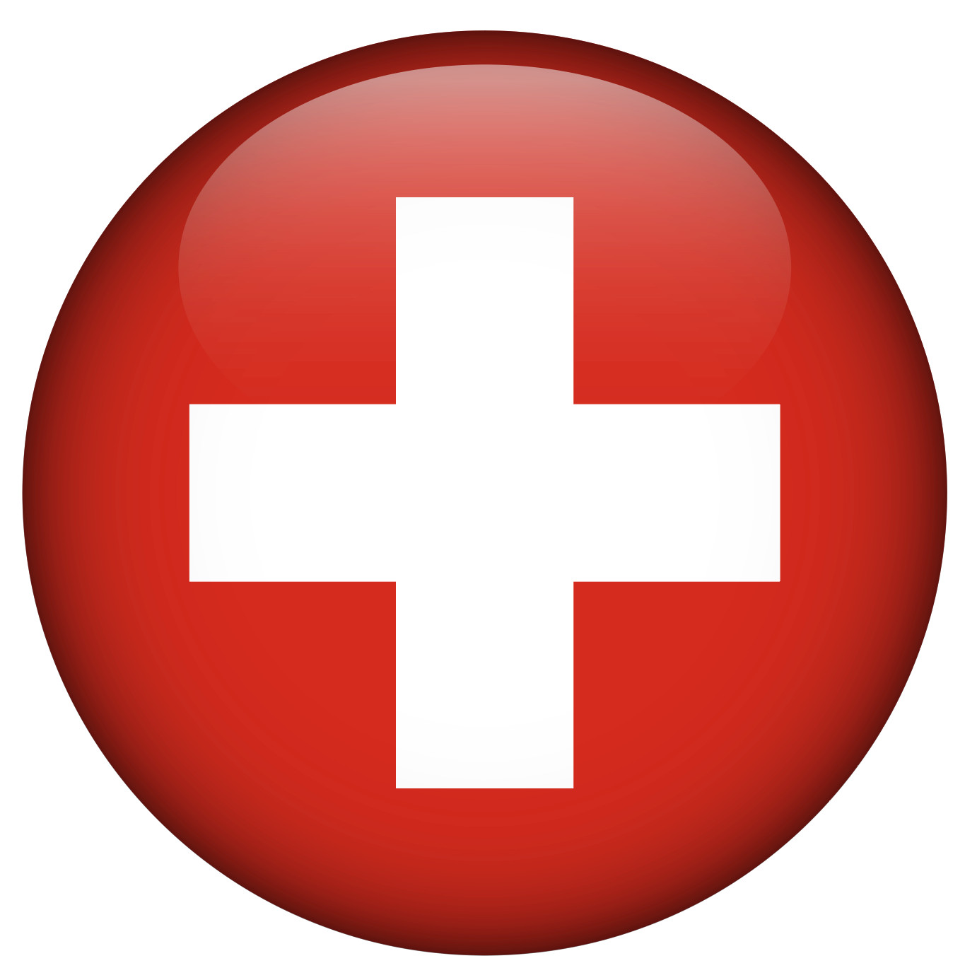 Switzerland Flag Vinyl Decal / Sticker ** 5 Sizes ** (round)