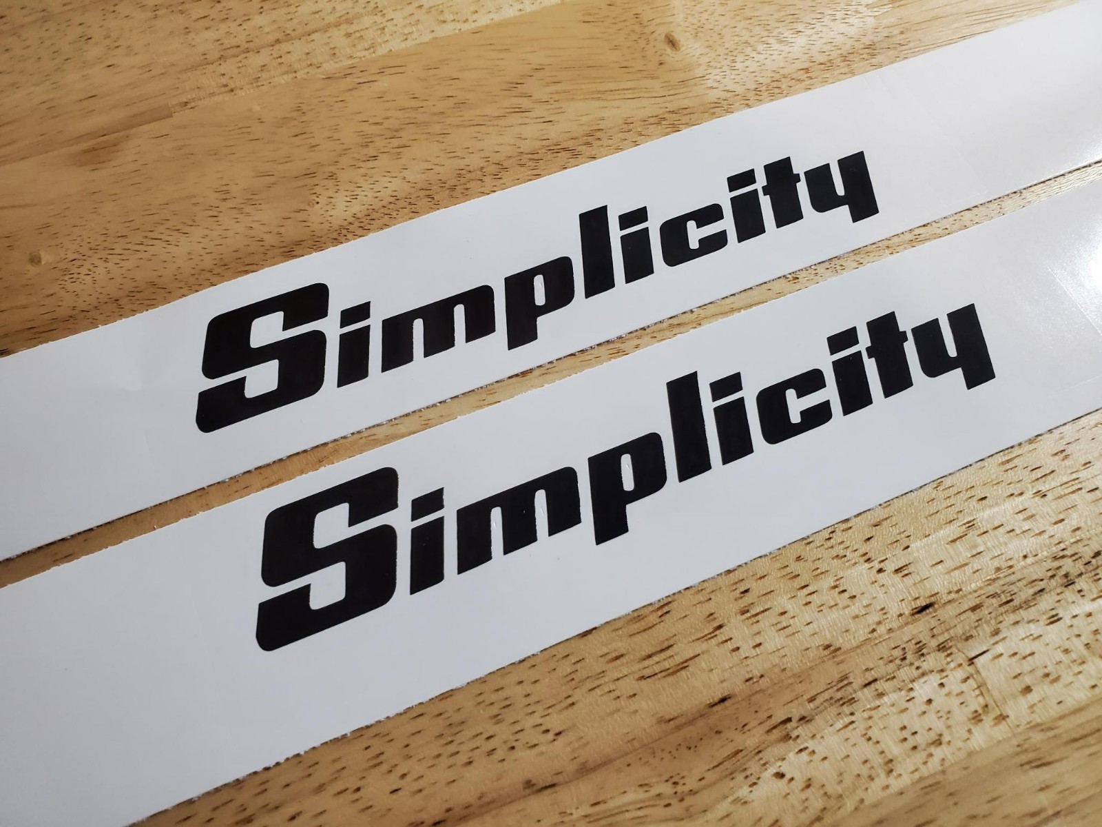 simplicity mower 10″ DECALS STICKERS GLOSS black (2) VINYL USA
