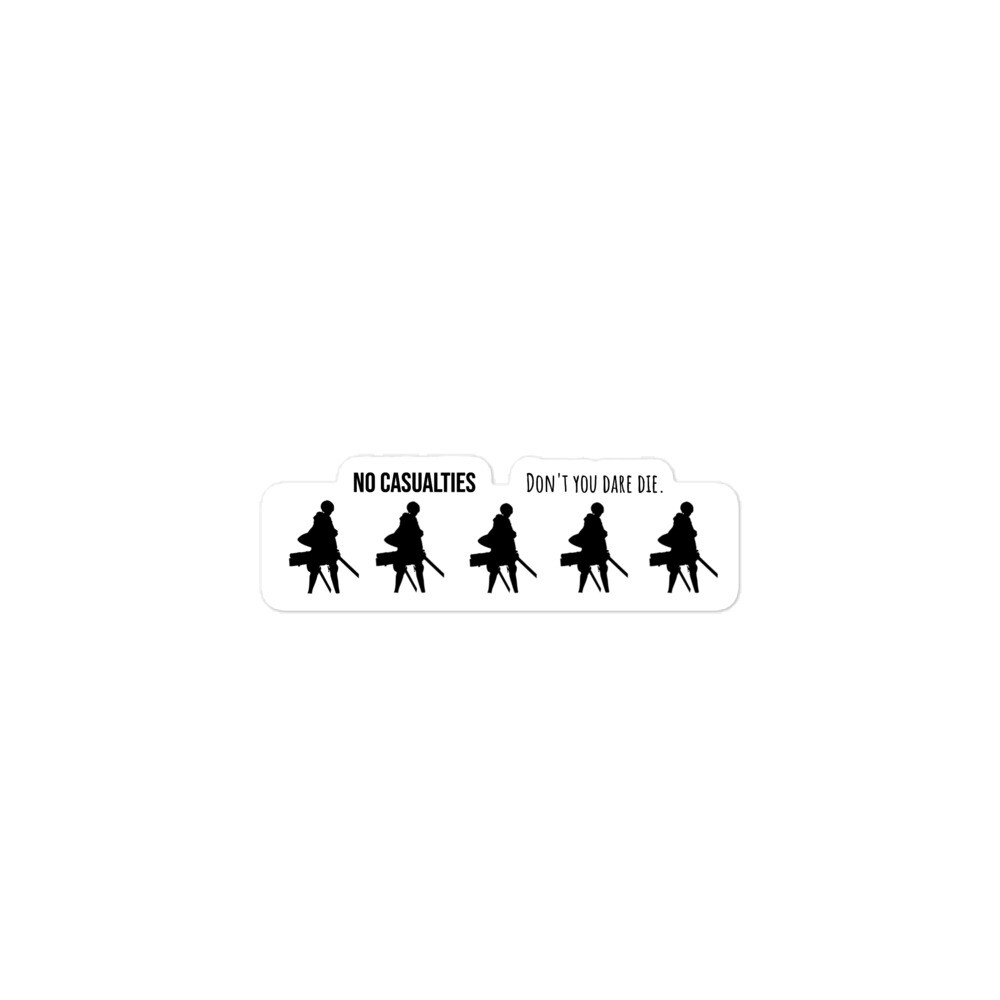 Captain Levi Ackerman Attack on Titan Don’t You Dare Die Quote Sticker
