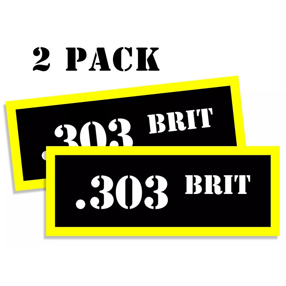 303 BRITISH Ammo Can label Stickers Decal Ammunition (2 pack)