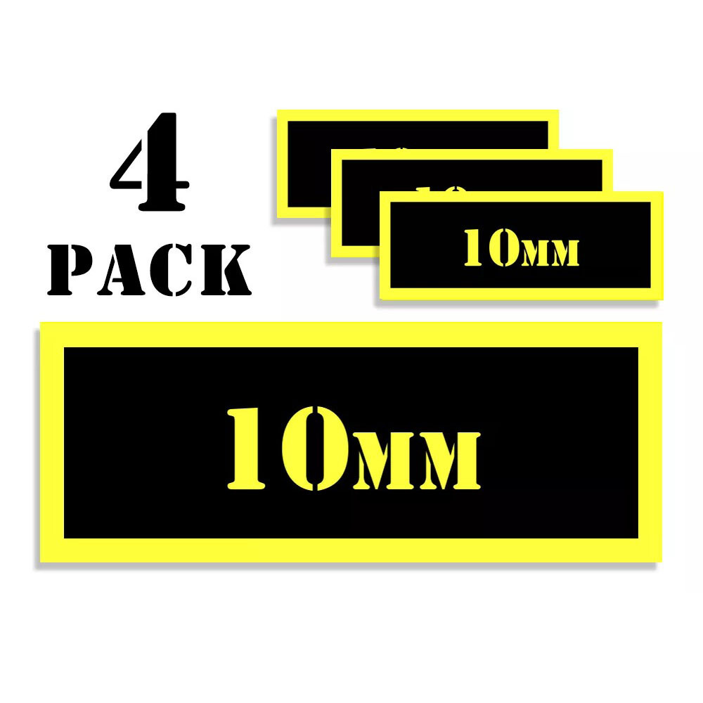 10MM Ammo Can Label Stickers Decal Ammunition (4 pack)