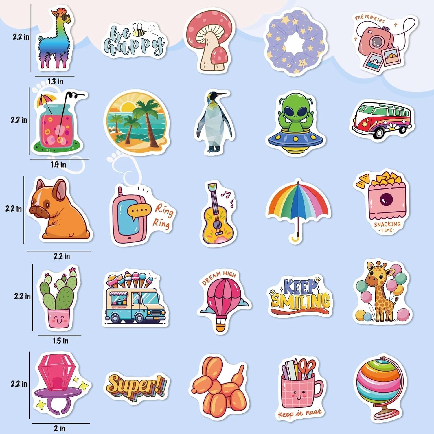300 PCS Cute Stickers for Kids,Water Bottle Sticker Pack for Teens Girls Boys…