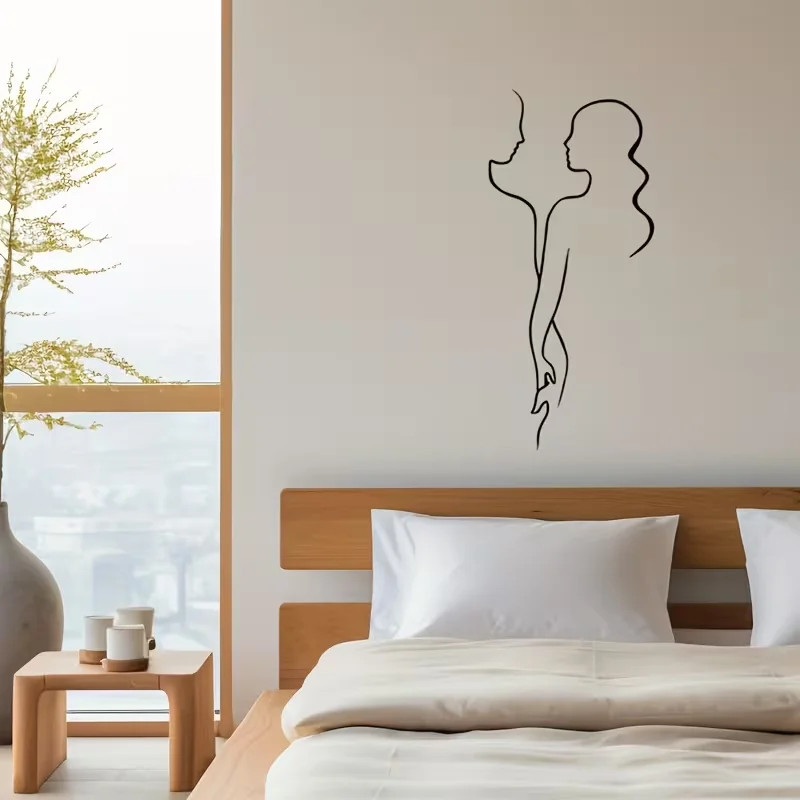 Abstract Couple Wall Decal Removable Sticker for Bedroom Living Room
