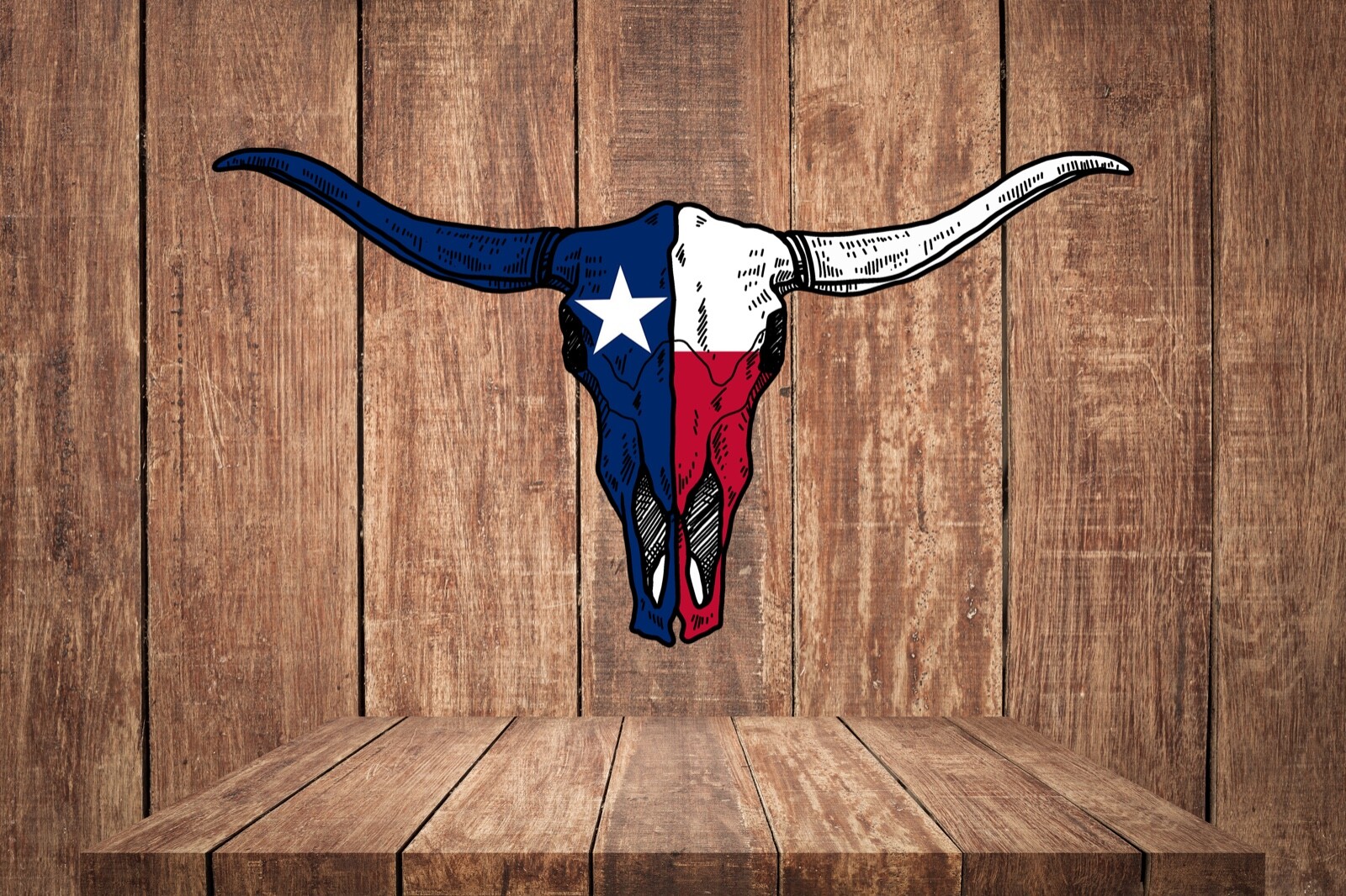 TEXAS Longhorns Flag Sticker UT Vinyl Decal Car Wall Steer Shaped Bull Head TX