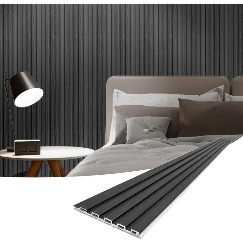 WPC Wall Panels Stylish Slat Design Waterproof Fire Rated DIY Easy Installation