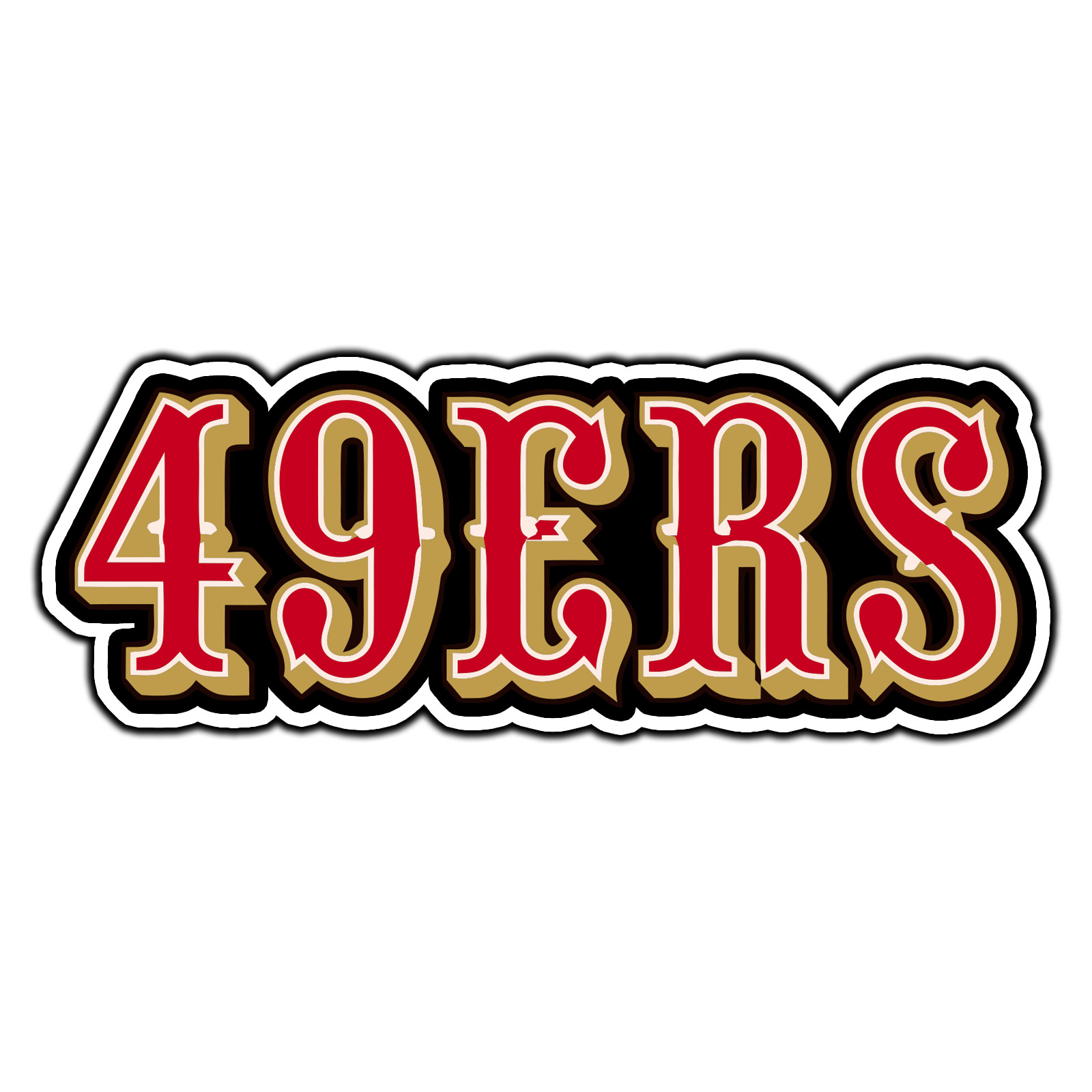 San Francisco 49ers Logo #6 Football Sticker Waterproof Vinyl Decal Die-Cut Car