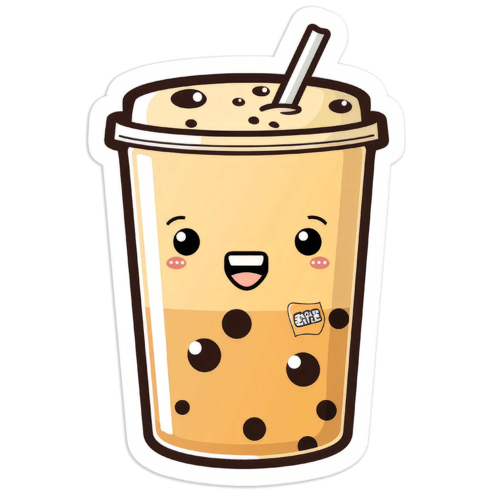 Iced Bubble Tea Drink – Vinyl Decal Sticker – Car Window Laptop – #1618
