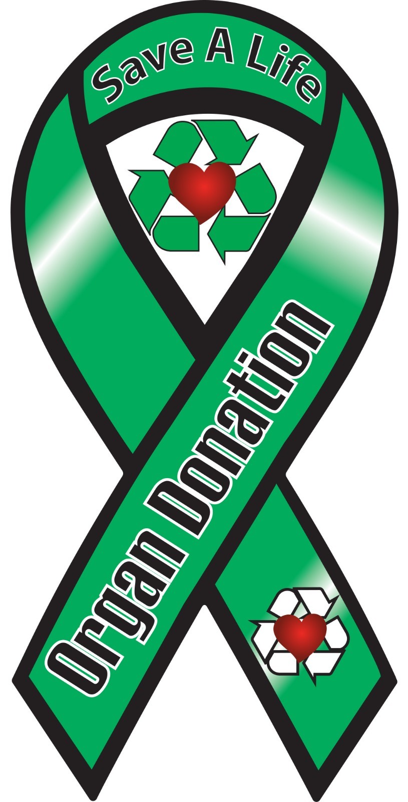 Organ Donation Awareness Cure Ribbon Vinyl Decal Sticker Choose Size Save A Life