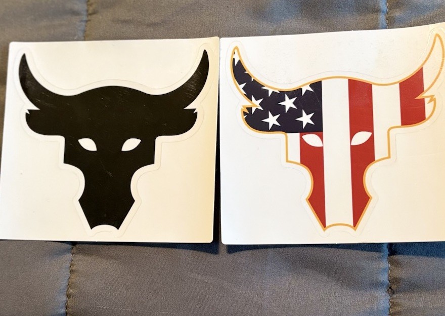 Under Armour Men’s Project Rock Brahma Bull Two Vinyl Decals Black Flag