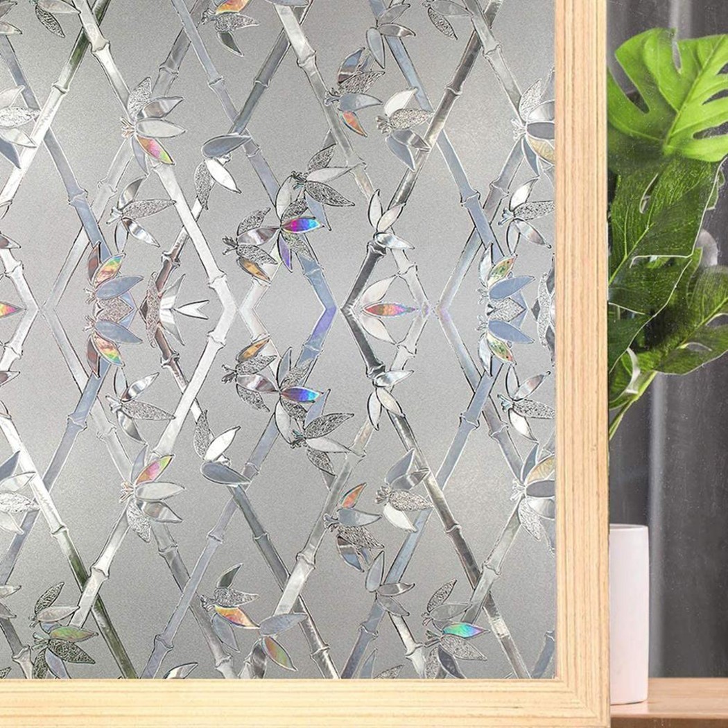 1X 45*100CM Privacy Glass Film Sticker Static Cling Stained Bathroom Home UK
