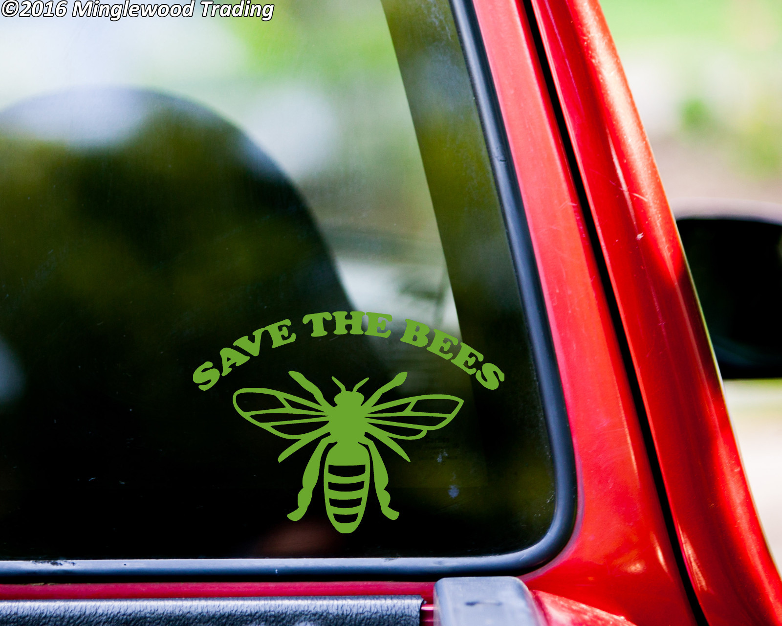 SAVE THE BEES Vinyl Decal Sticker 7″ x 5″ Pollinators Beehive Flowers Honey