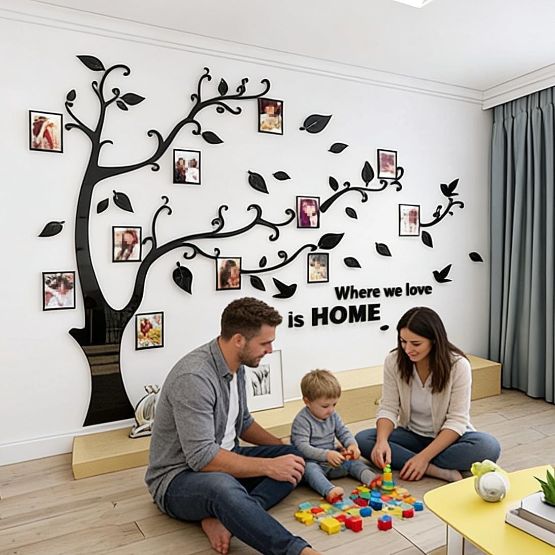 Mural Adhesivo De Árbol Portafotos Vinilo Decorativo Pared Para Foto Familiar US